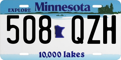 MN license plate 508QZH