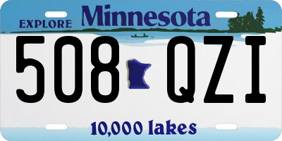MN license plate 508QZI