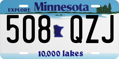 MN license plate 508QZJ