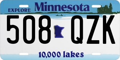 MN license plate 508QZK