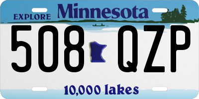 MN license plate 508QZP
