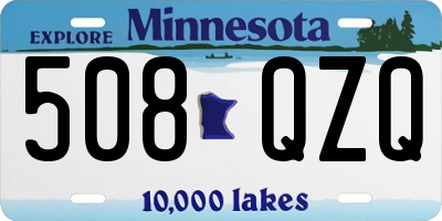 MN license plate 508QZQ