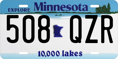 MN license plate 508QZR