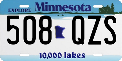 MN license plate 508QZS
