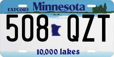MN license plate 508QZT