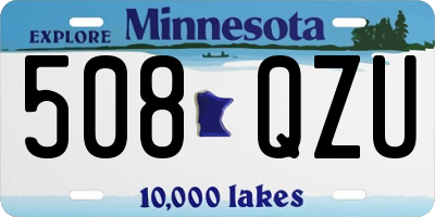 MN license plate 508QZU