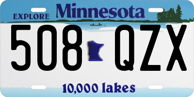 MN license plate 508QZX