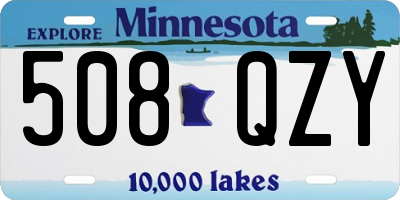 MN license plate 508QZY