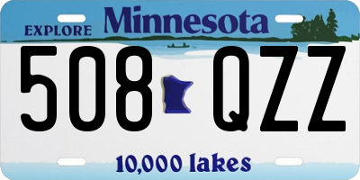 MN license plate 508QZZ