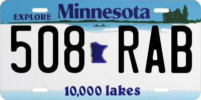 MN license plate 508RAB