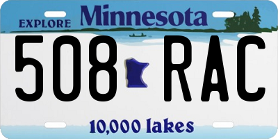 MN license plate 508RAC