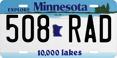 MN license plate 508RAD