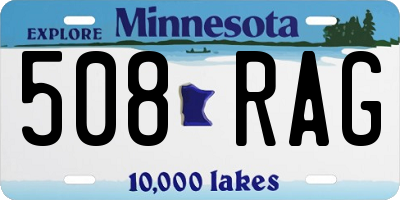 MN license plate 508RAG
