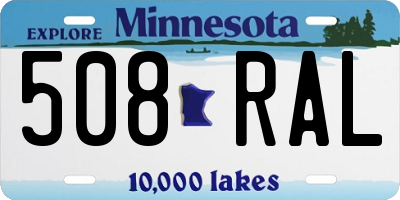 MN license plate 508RAL