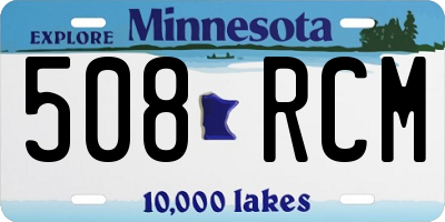 MN license plate 508RCM