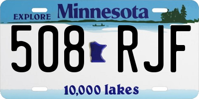MN license plate 508RJF