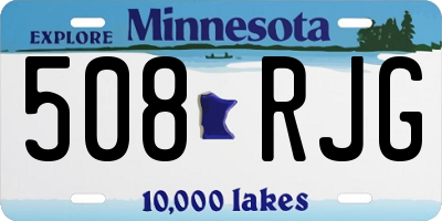 MN license plate 508RJG