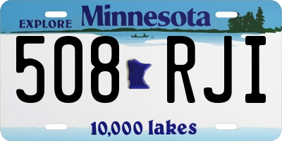 MN license plate 508RJI