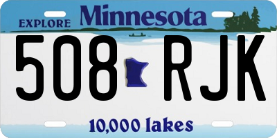 MN license plate 508RJK