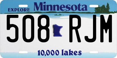 MN license plate 508RJM