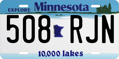 MN license plate 508RJN
