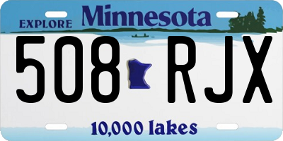 MN license plate 508RJX