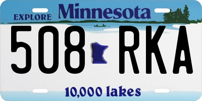 MN license plate 508RKA