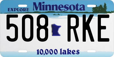 MN license plate 508RKE