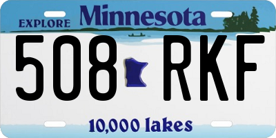 MN license plate 508RKF