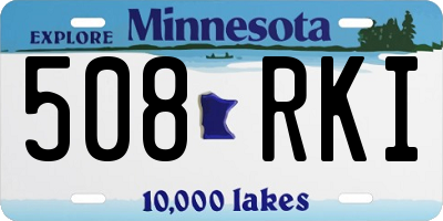 MN license plate 508RKI