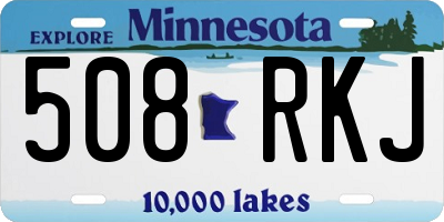 MN license plate 508RKJ