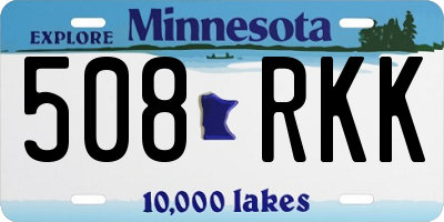 MN license plate 508RKK