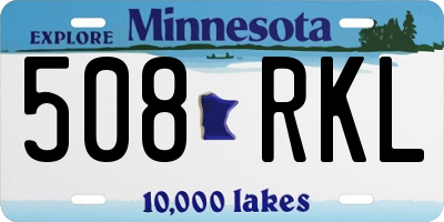 MN license plate 508RKL