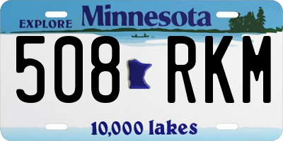 MN license plate 508RKM