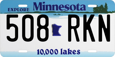 MN license plate 508RKN