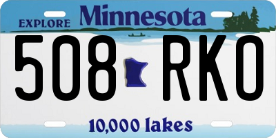 MN license plate 508RKO