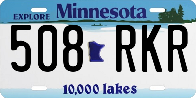 MN license plate 508RKR