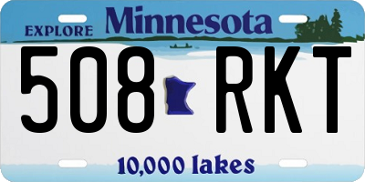 MN license plate 508RKT