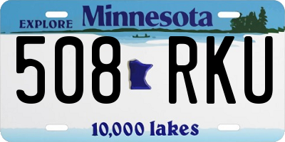 MN license plate 508RKU