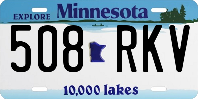 MN license plate 508RKV