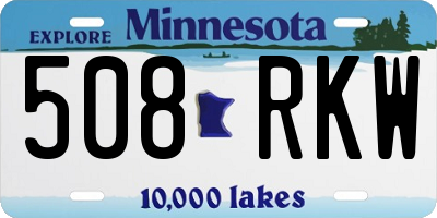 MN license plate 508RKW