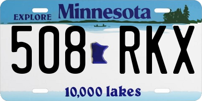 MN license plate 508RKX