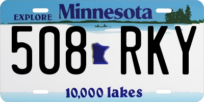 MN license plate 508RKY