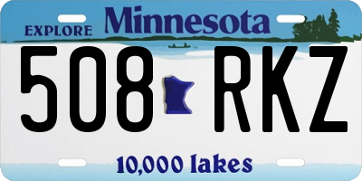 MN license plate 508RKZ