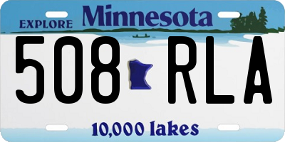 MN license plate 508RLA