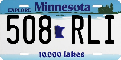 MN license plate 508RLI