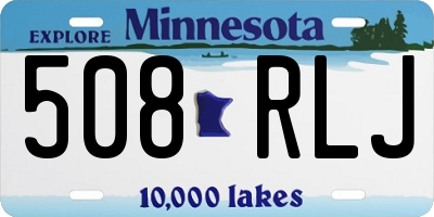 MN license plate 508RLJ