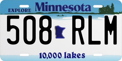 MN license plate 508RLM