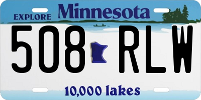 MN license plate 508RLW