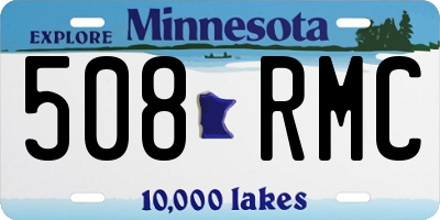 MN license plate 508RMC